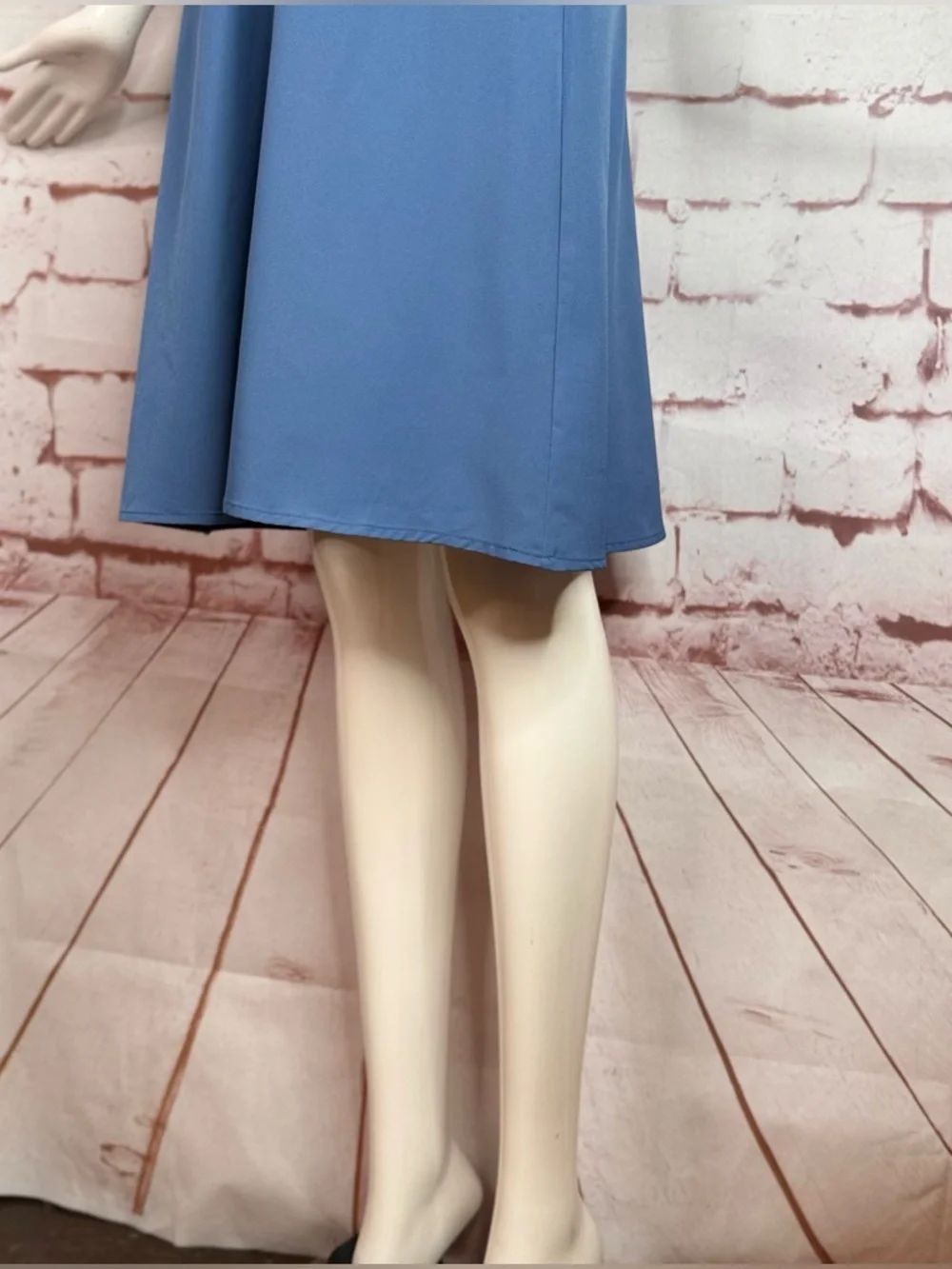 Slate Blue Wrap Dress Lightweight Sleeveless Knee Length Size XS New With Tag